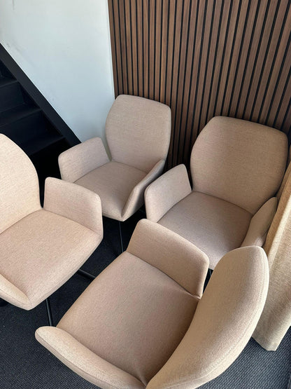 Bundle of 4x Misaki Dining Chair Barely Blush - Revolve Black